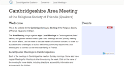 Desktop Screenshot of cambridgeshire-quakers.org.uk