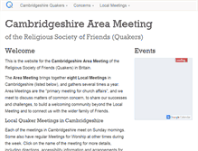 Tablet Screenshot of cambridgeshire-quakers.org.uk